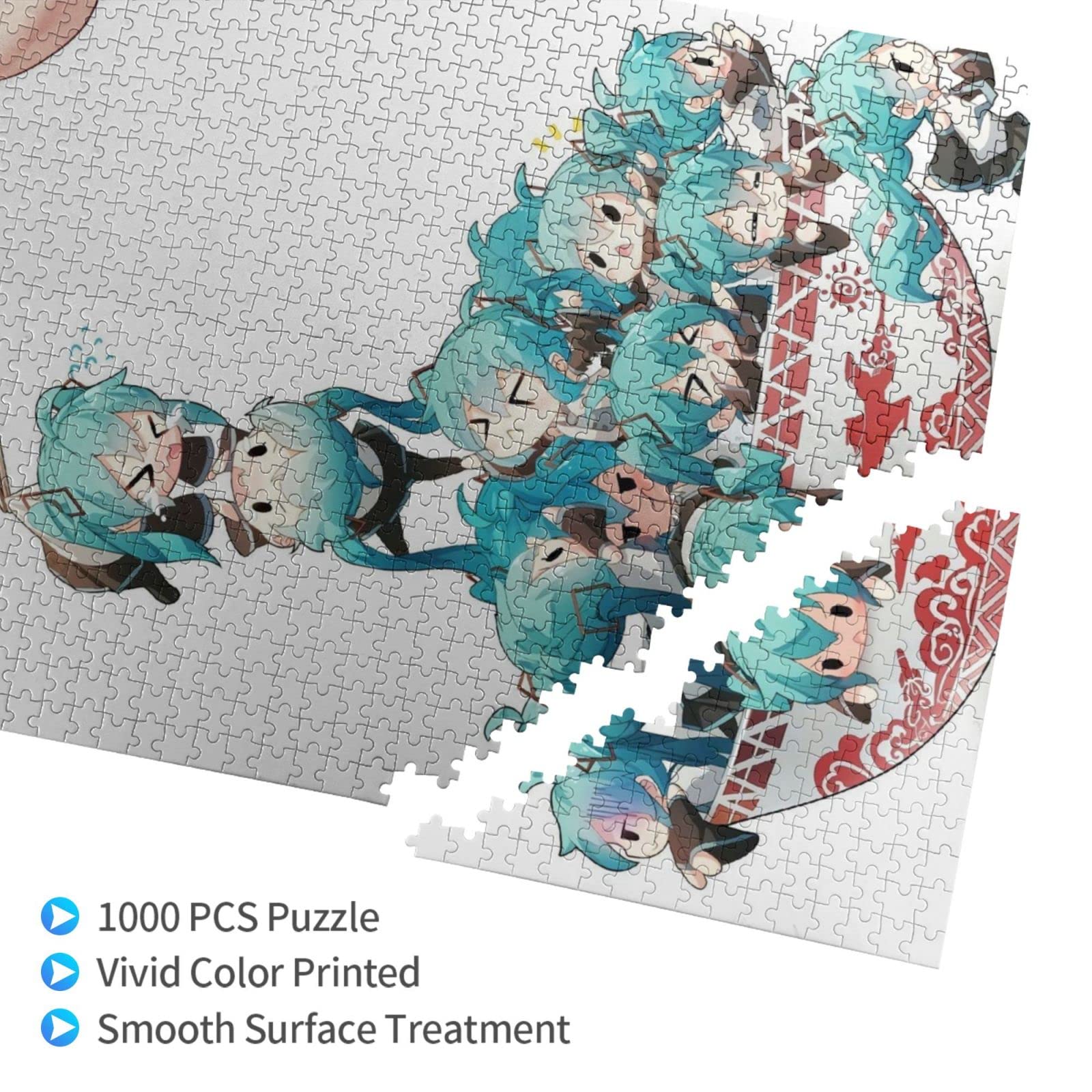 初音ミク プラスチック製ジグソーパズル 1000ピース　専用の木製フレーム他 Amazon.co.jp: パズル 初音ミク(1) アニメ ジグソーパズル 1000